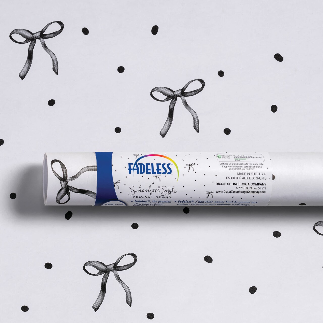 Fadeless Schoolgirl Style Bulletin Paper - Seriously Darling, 47-1/4" x 25' Roll